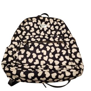 Kate Spade Black and White Heart Backpack